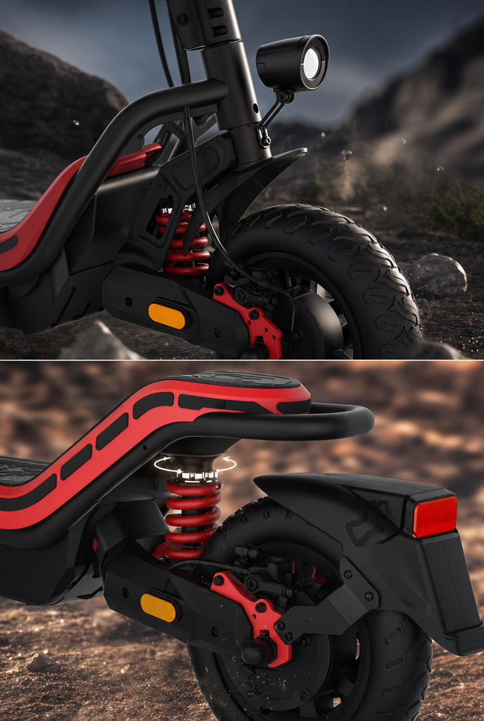 Double suspension ajustable