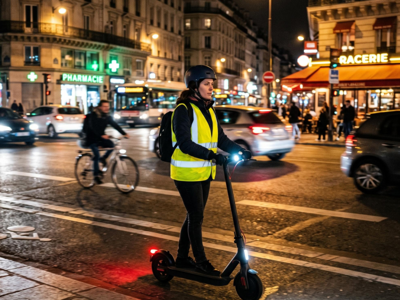 Peut-on rouler la nuit en trottinette électrique ?